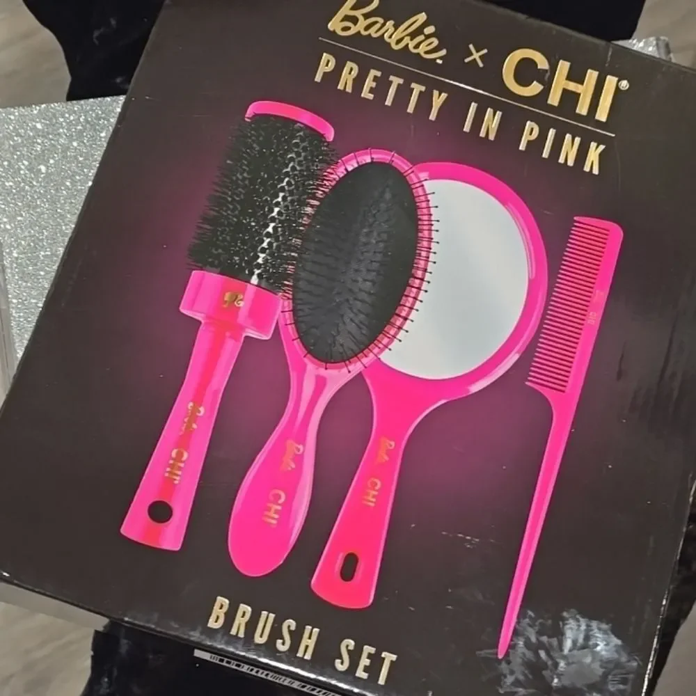CHI‎ X  Barbie Pretty In Pink Brush Set
